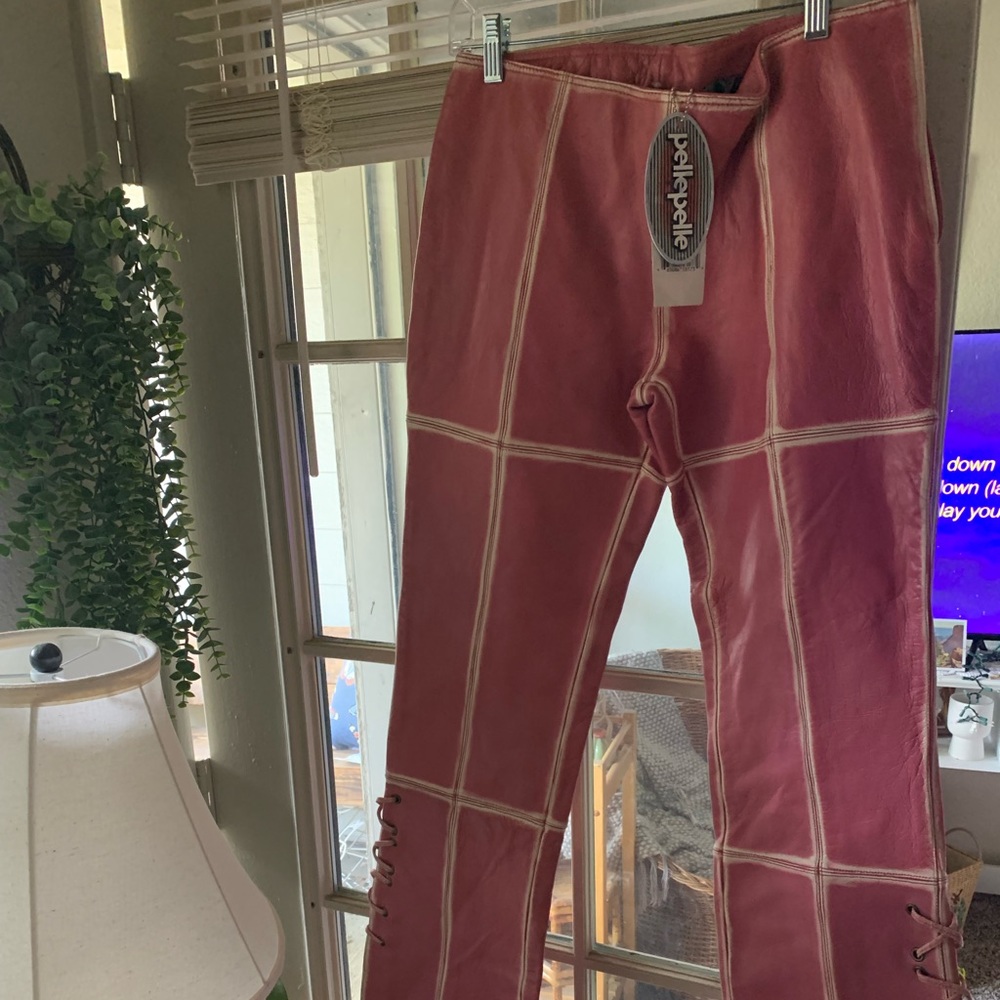 Y2K  Leather Patchwork Pants